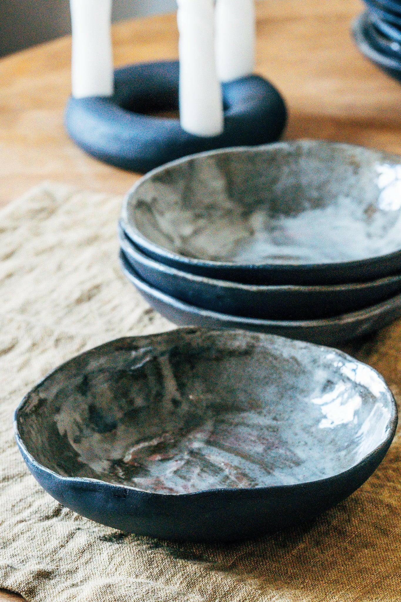 Black Indra Breakfast Bowl - Studio Agni