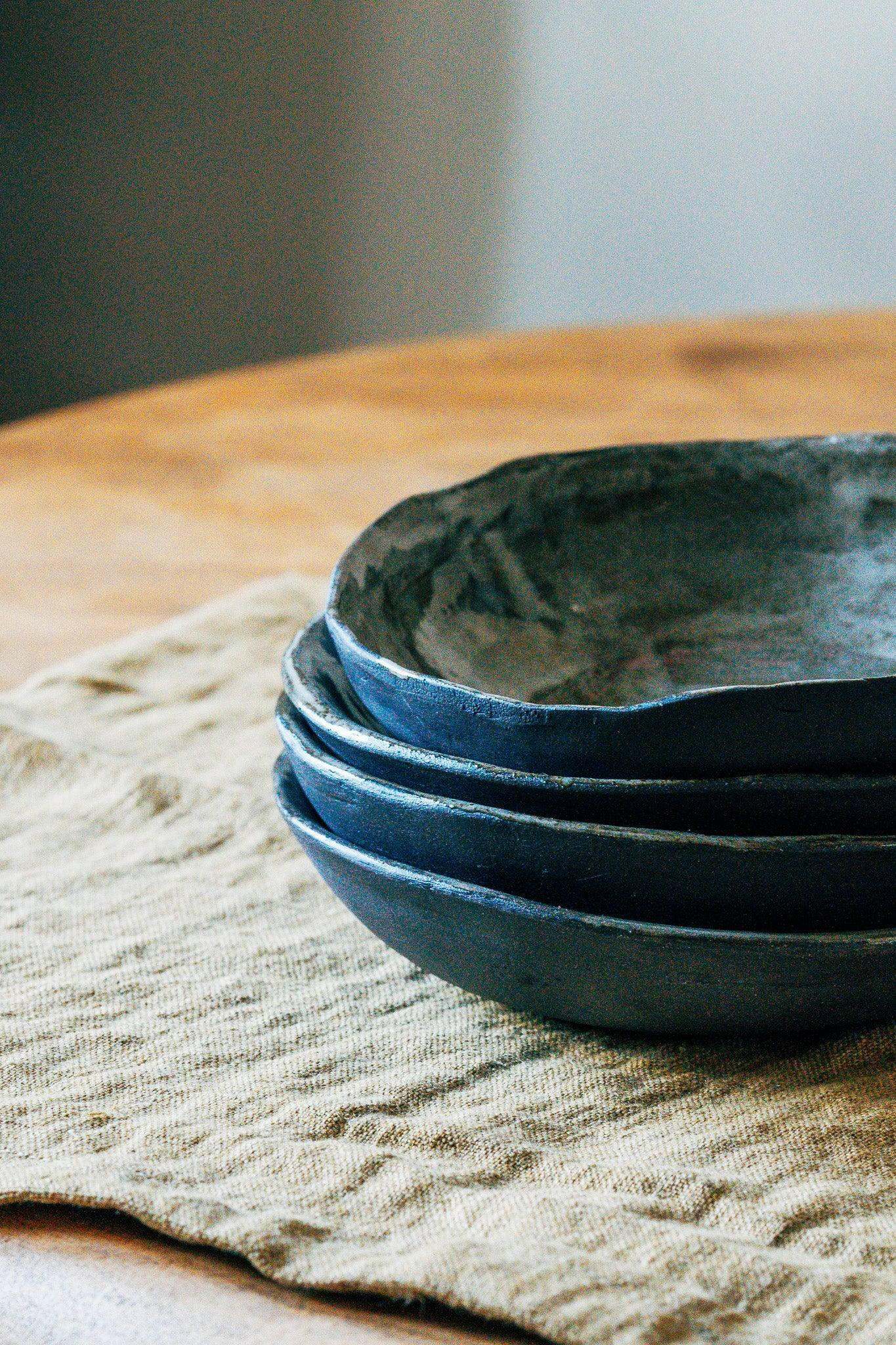 Black Indra Breakfast Bowl - Studio Agni