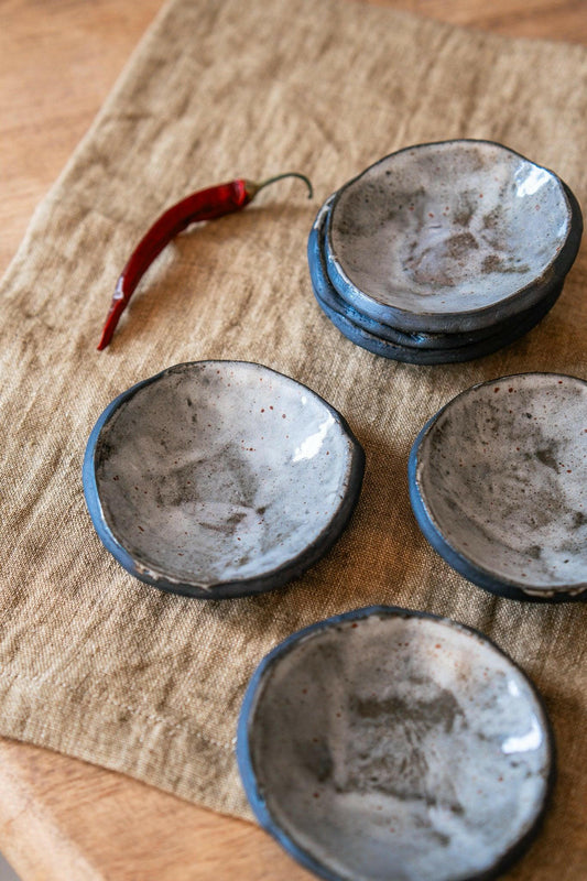 Black Indra Condiment Saucer - Studio Agni