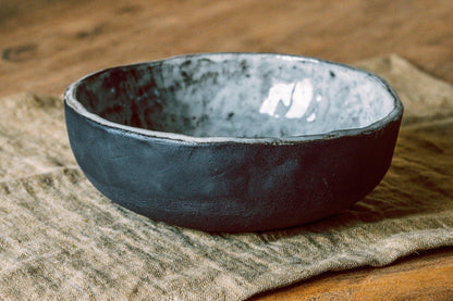 Black Indra Salad Bowl - Studio Agni