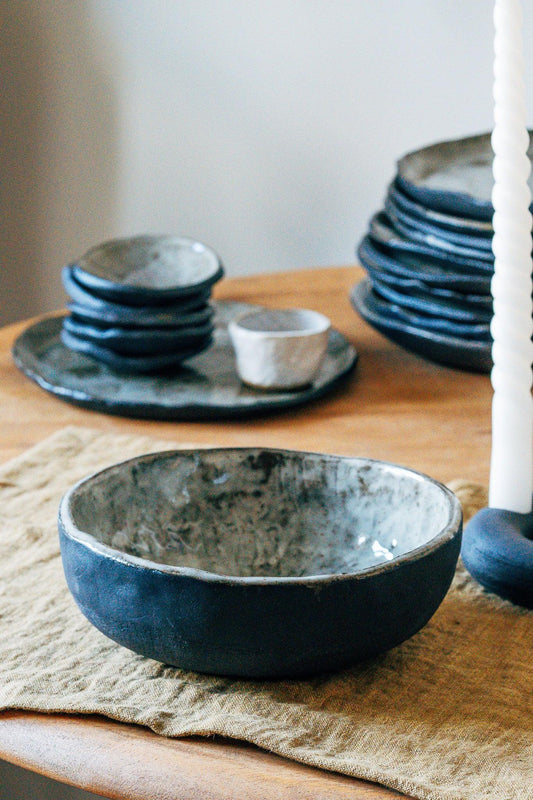 Black Indra Salad Bowl - Studio Agni