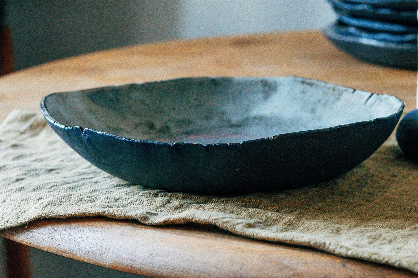 Black Indra Serving Bowl - Studio Agni