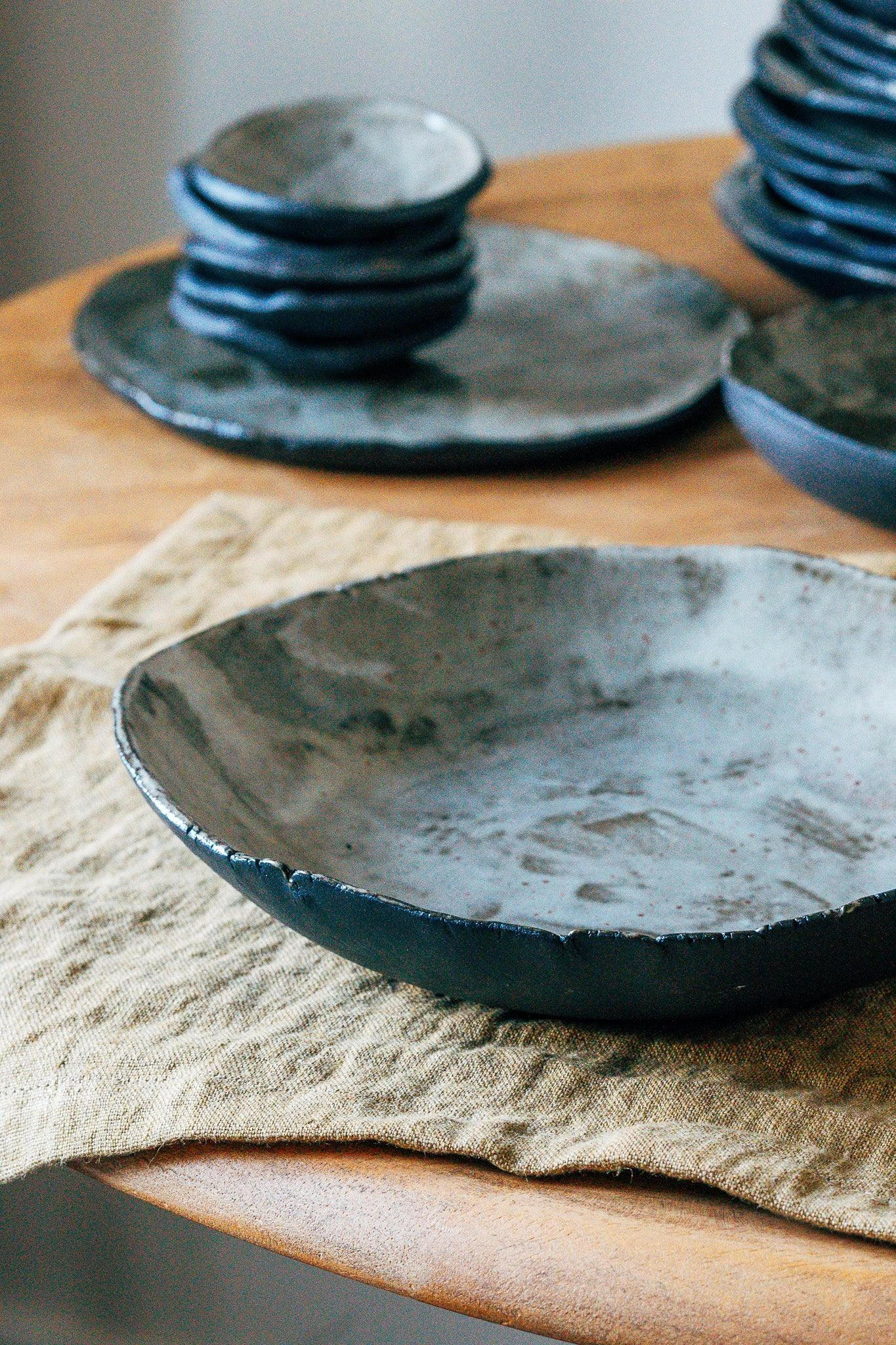 Black Indra Serving Bowl - Studio Agni